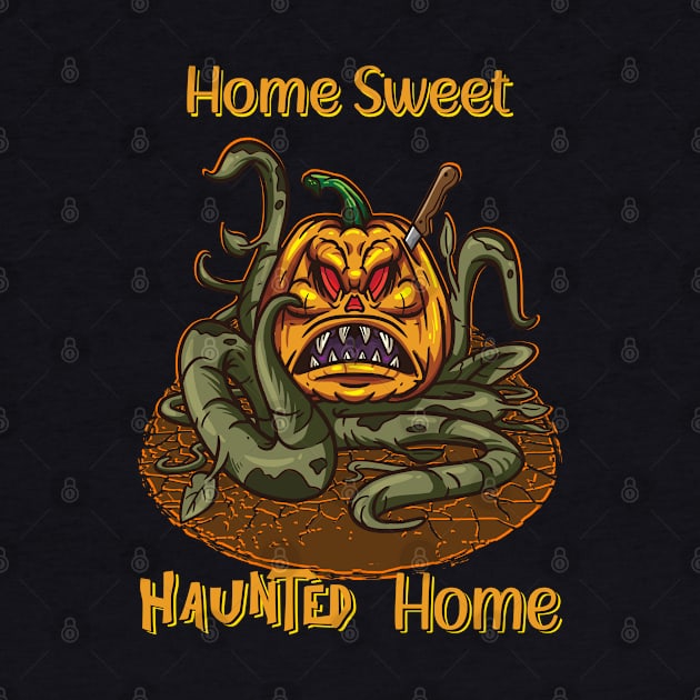 Halloween Home Sweet Haunted Home Jack O Lantern Pumpkin by Beautiful Butterflies by Anastasia